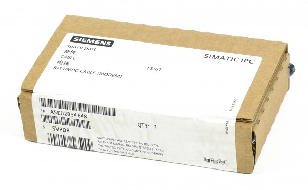 Siemens Simatic IPC RJ11/MDC Cable (Modem),A5E02854648