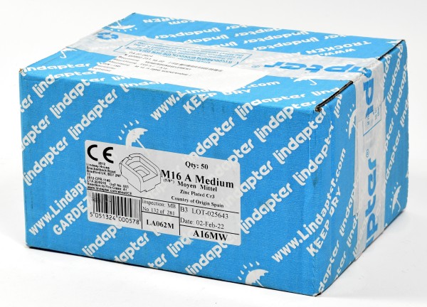 Lindapter, Standard-Trägerklemme, A16 mittel vz, M16 A medium, (50Stk.pcs)