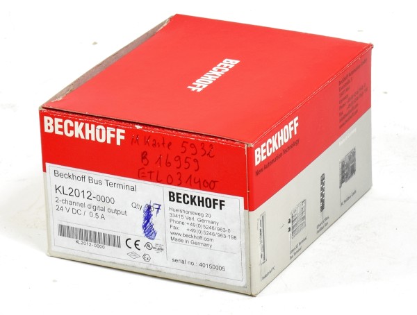 7 x Beckhoff Digital Output Module,KL2012,KL 2012