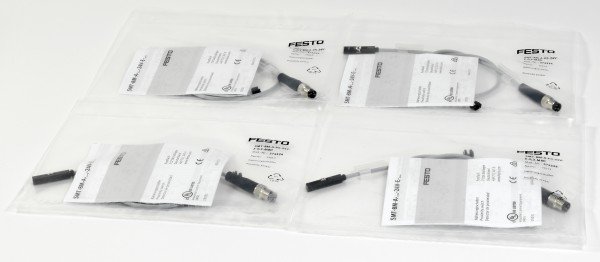 Festo Näherungsschalter, SMT-8M-A-PS-24V-E-0,3-M8D, 574334, (4Stk./pcs.)
