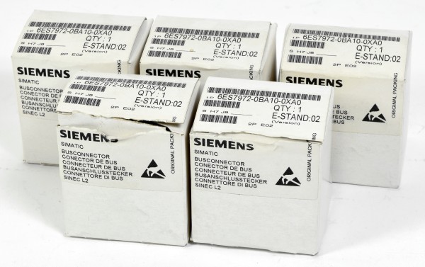 Siemens Simatic S7 Profibusstecker, 6ES7972-0BA10-0XA0 (5Stk./pcs.)