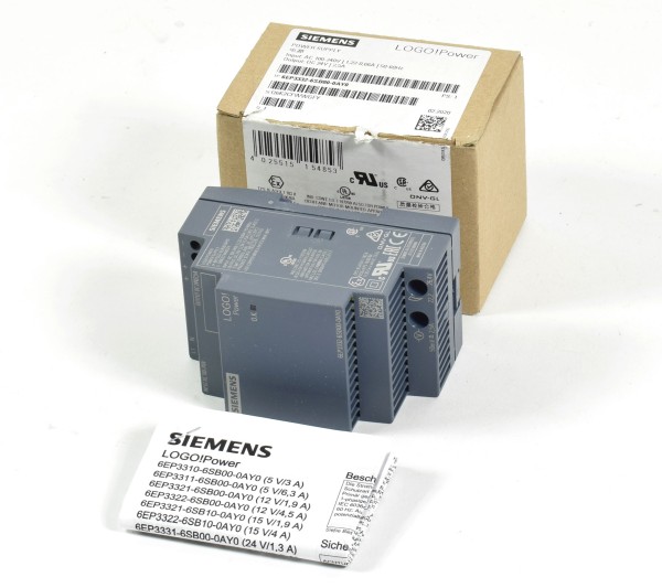 Siemens LOGO! Power Supply,6EP3332-6SB00-0AY0,6EP3 332-6SB00-0AY0