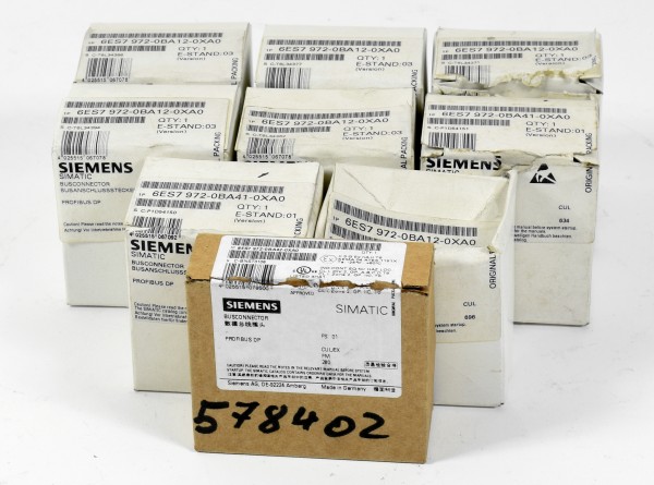 Siemens Profibus,6ES7 972-0BA42-0XA0,2 x 6ES7 972-0BA41-0XA0,6 x 6ES7 972-0BA12-0XA0