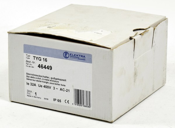 Elektra Tailfingen Sterndreieckschalter, TYG 16, 46449