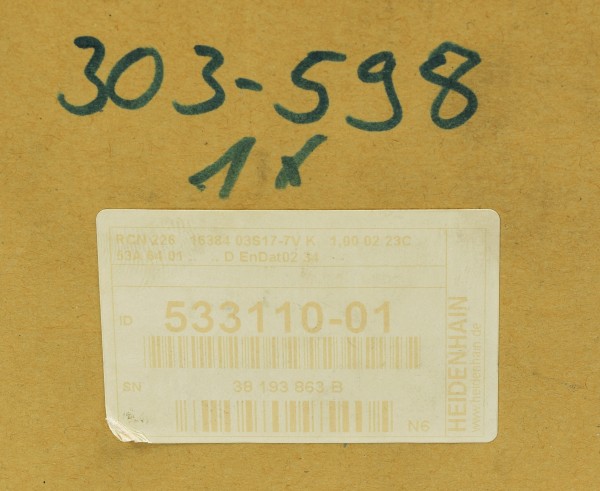 Heidenhain Drehwertgeber, ROCN 226 16384 03S17-7V, 533 110-01, 533110-01