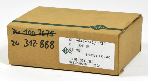 INA Schaeffler Führungswagen, KWE15-G3-V0, 001-647-741/0730