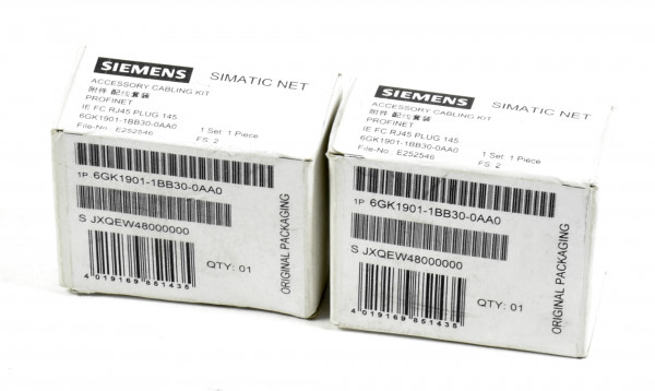 2 x Siemens Simatic NET IE FC RJ45,6GK1901-1BB30-0AA0,6GK1 901-1BB30-0AA0