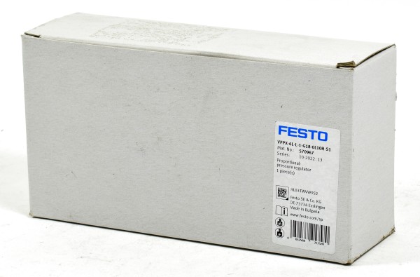 Festo Proportional-Druckregelventil, VPPX-6L-L-1-G18-0L10H-S1, 570967