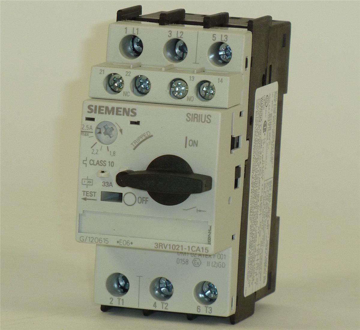 Siemens Sirius 3R Leistungsschalter,3RV1021-1CA15,3RV1 021-1CA15