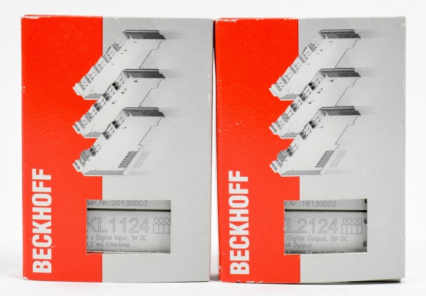 2x Beckhoff Digital Input +Digital Output, KL1124+KL2124